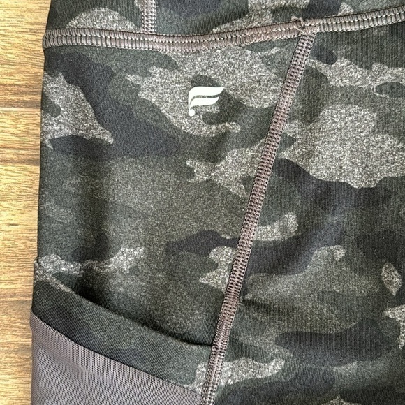Fabletics On-The-Go PowerHold® High-Waisted Capri in Charcoal Camo, S - Picture 14 of 15